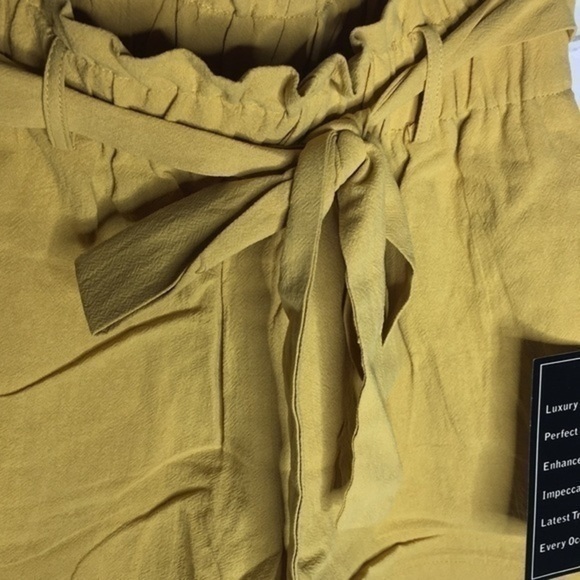 HAVE FASHION yellow paper bag pull on shorts - Picture 5 of 10